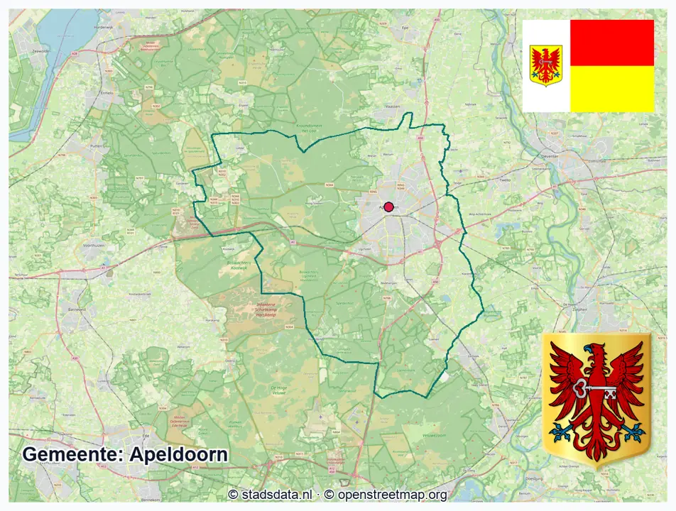 Schematische gemeentegrens Apeldoorn